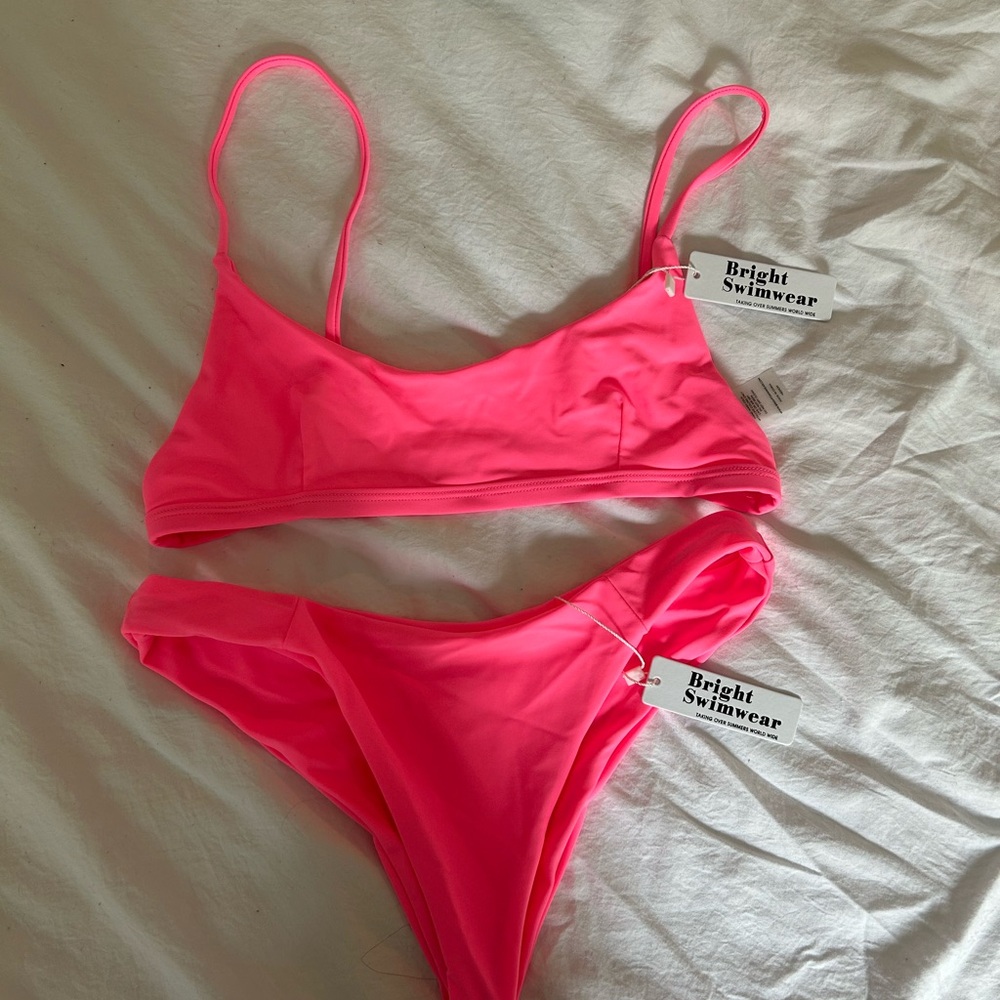 Bright Swimwear Neon Pink Bikini Set